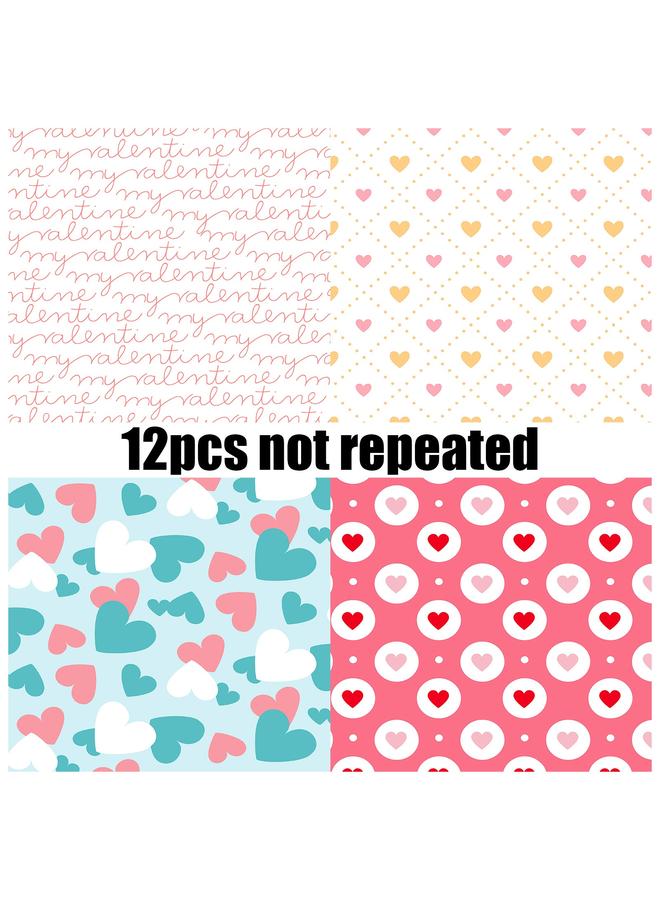 Bluejw 12 Pink Valentine's Day Material Paper Festival Celebration Packaging Cutting Hand Account Album Material Package - Image 4