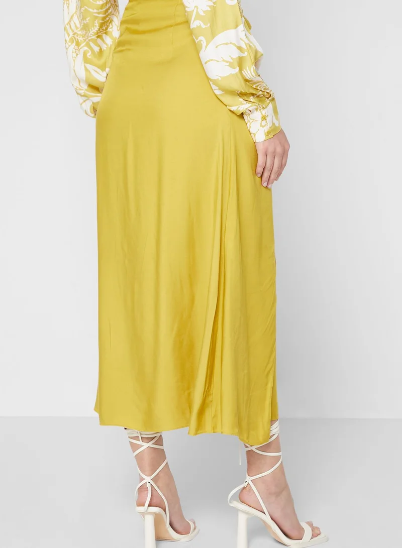 Ted Baker High Waist Side Slit Skirt