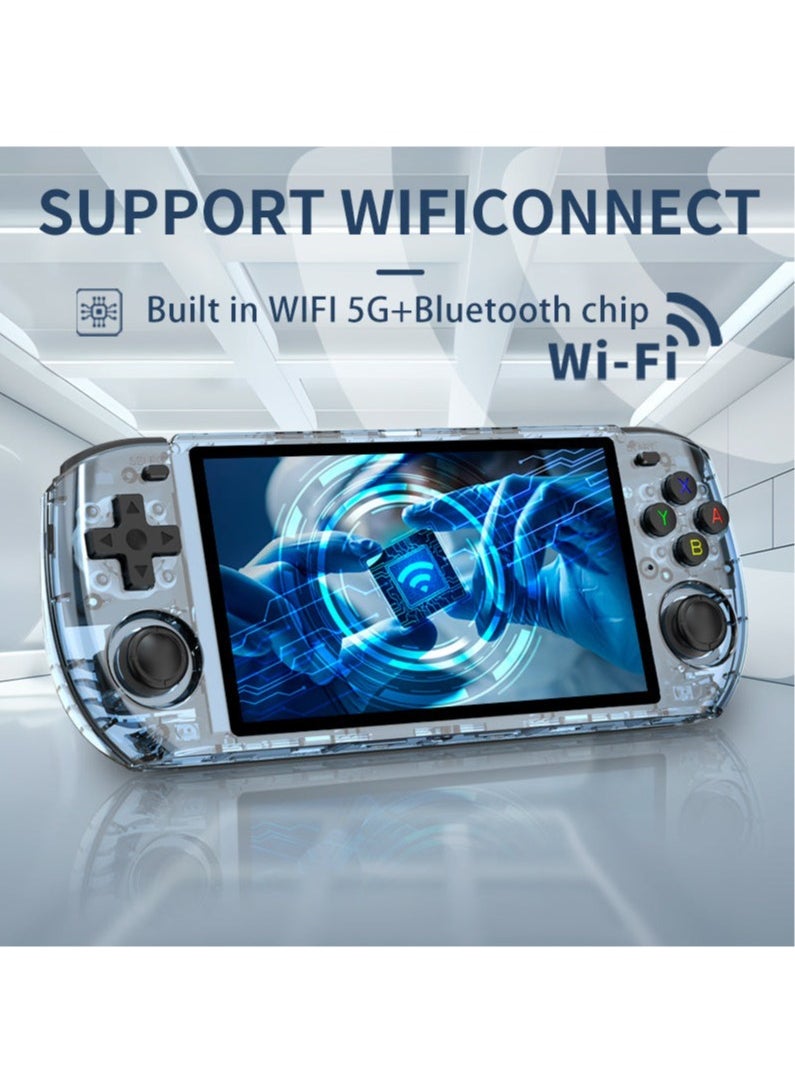 Powkiddy - POWKIDDY RGB10 MAX3 Handheld Game Console, 5 Inch IPS Screen Retro Video Game Console Open Source Linux Game Player, Support WiFi & Bluetooth,10000+ Games Portable PSP (Blue, 128G) - Image 1