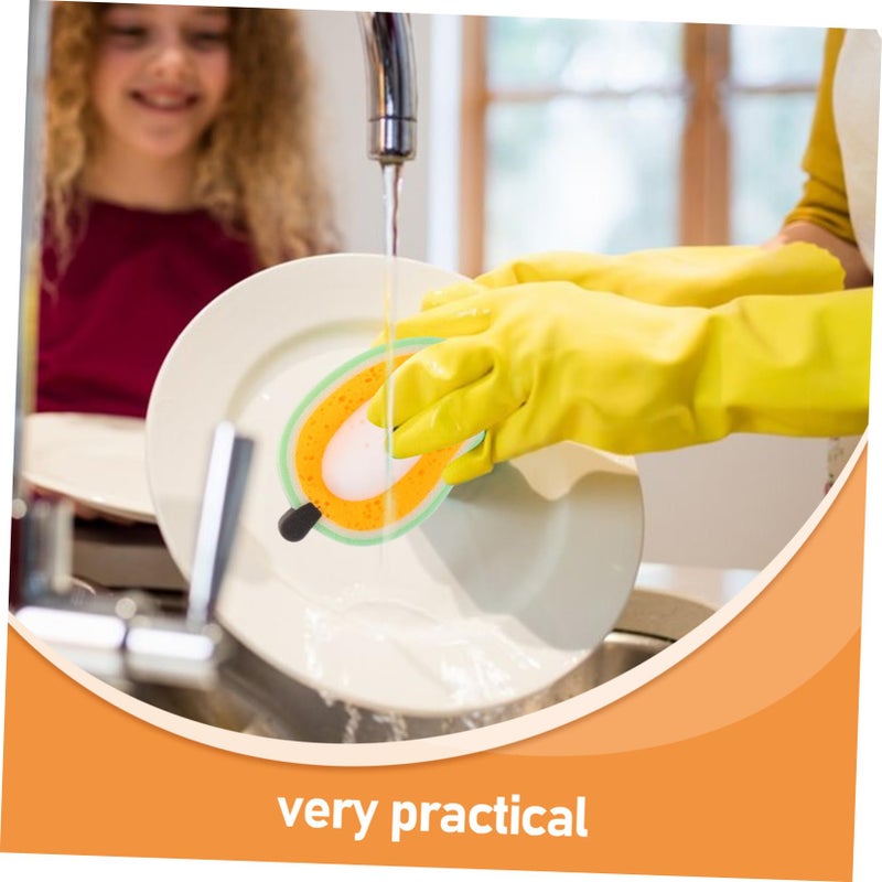 12Pcs Cartoon Fruit Kitchen Sponges Reusable Dish Washing Scrubber Pads Multifunctional Cleaning Tool - Image 4