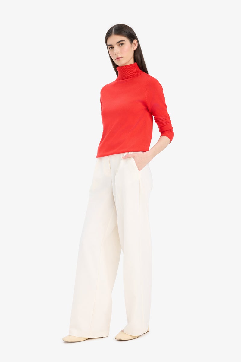 DeFacto Red Woman Regular Fit Turtleneck Knitwear Pullover Casual - Image 3