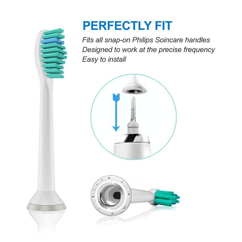 M'AYCREATE ® 8 Pack Electric Toothbrush Head Standard Replacement Toothbrush Heads for Philips Compatible with ProResults DiamondClean FlexCare Healthy White - Image 4