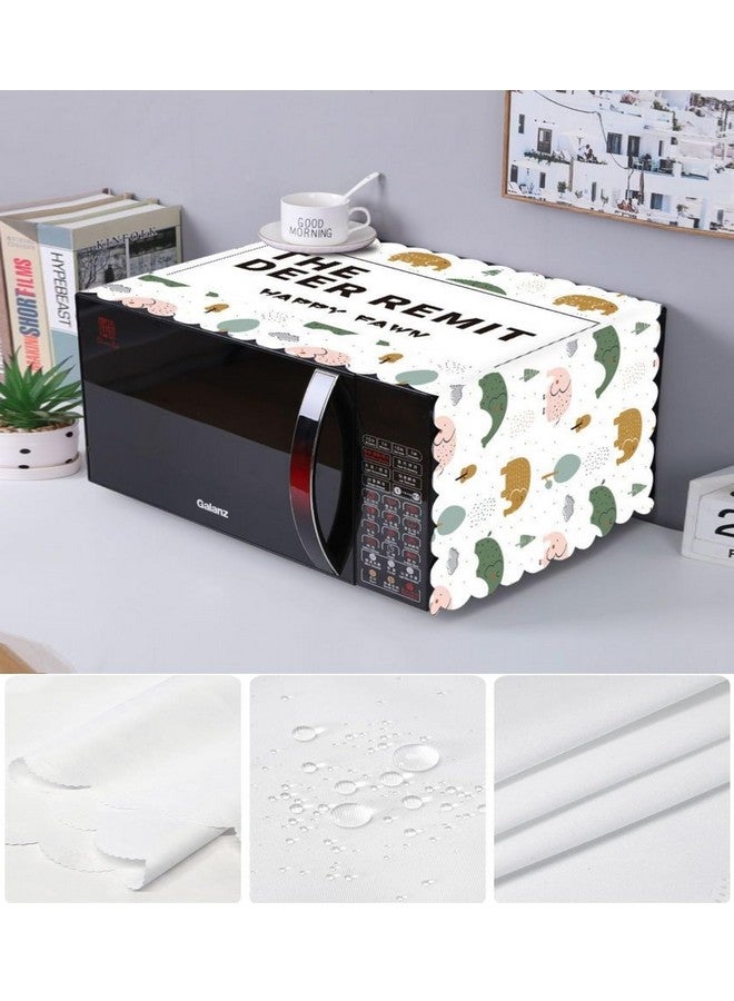 DARSHANAM WORLD Microwave Oven Cover, Waterproof Modern Design Kitchen Oven Cover Attractive Decorative Dust Proof Appliance Oven Top Cover (100 x 35 cm) (Elephant Design) - Image 1
