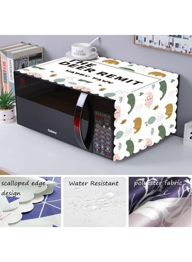 DARSHANAM WORLD Microwave Oven Cover, Waterproof Modern Design Kitchen Oven Cover Attractive Decorative Dust Proof Appliance Oven Top Cover (100 x 35 cm) (Elephant Design) - Image 2