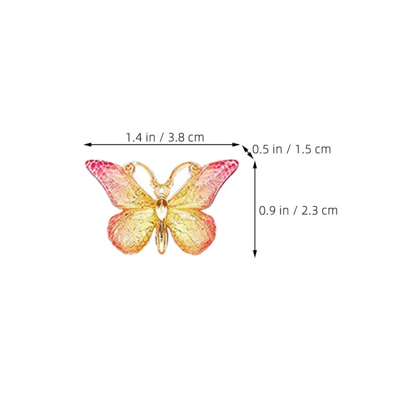 Butterfly Shaped Push Pins Metal Thumbtacks 24 Pcs for Cork Board Wall Map Office - Image 3