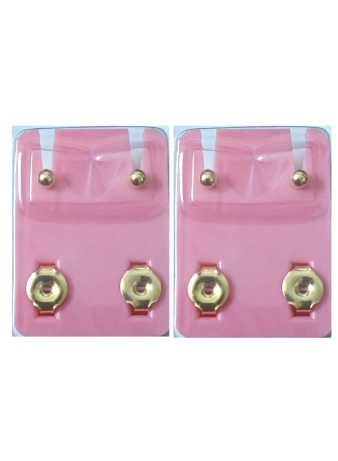 Medisystem 2-piece Sterilized Earrings Studs
