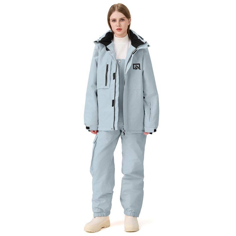 GS SNOWING Women's Ski Jackets and Pants Set Windproof Waterproof Snowboard Jacket Bibs Two Piece Ski Suits - Image 3