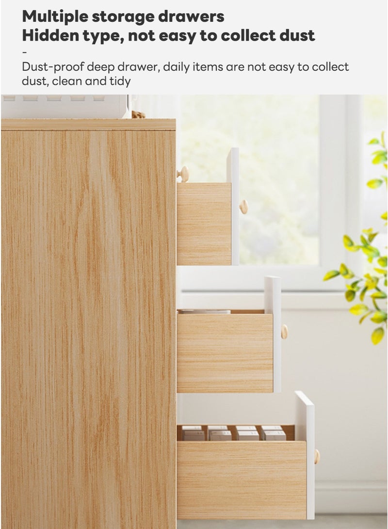 Sharpdo Coffee Corner,Kitchen Storage Cabinet,Sideboard,Coffee Corner with Door,Suitable for Kitchen, Living Room, Dining Room,Bedroom 100*30*80cm - Image 3