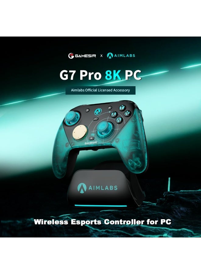 GameSir G7 Pro 8K Wireless Gaming Controller for PC, Aimlabs Edition, 8000Hz Polling Rate, TMR Anti-Drift Joysticks, Hall Effect Triggers, 2.4GHz & Wired Esports Gamepad with 3.5mm Audio Jack for Windows - Image 5