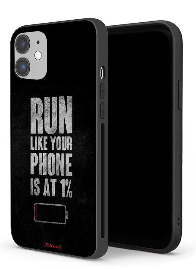 Tolwak - Apple iPhone 12 Protective Case Run Like Your Phone Is At 1 Percent - Image 1