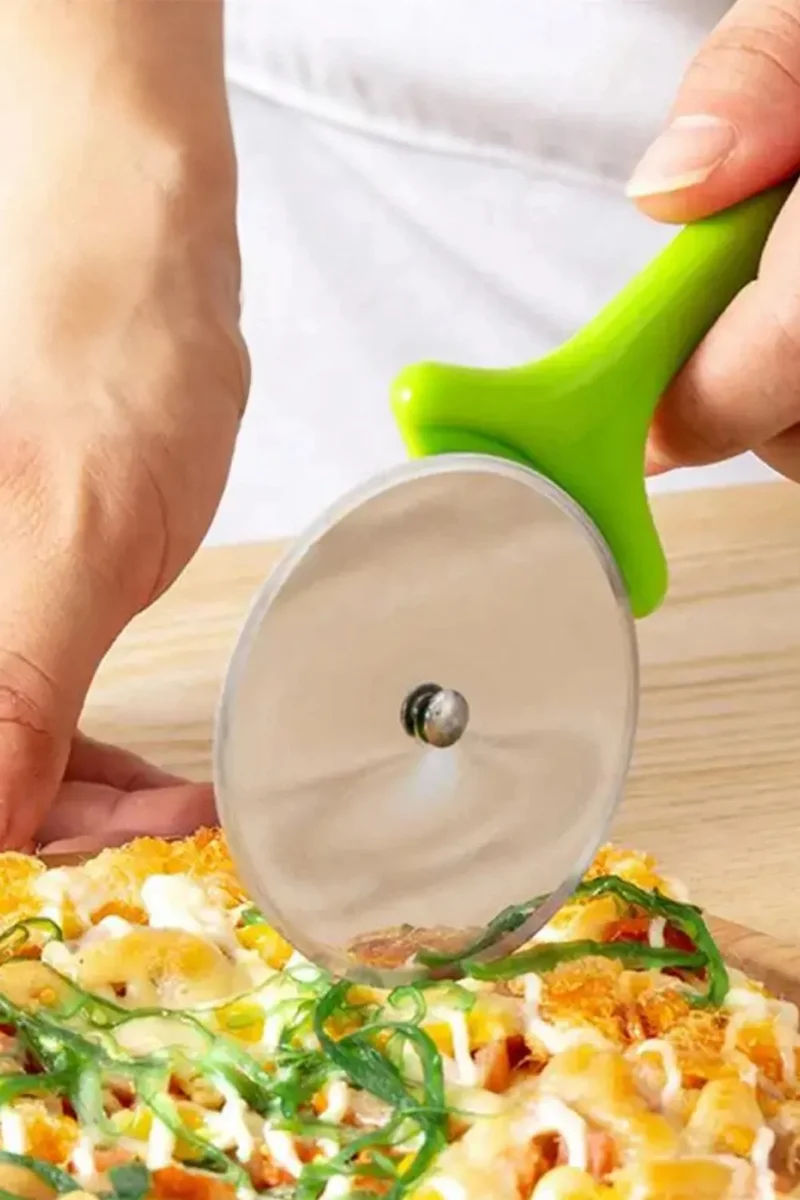 Mobee Plastic Handle Steel Pizza Dough Ravioli Pastry Cutting Roulette Practical Pizza Cutter Slicer Roulette