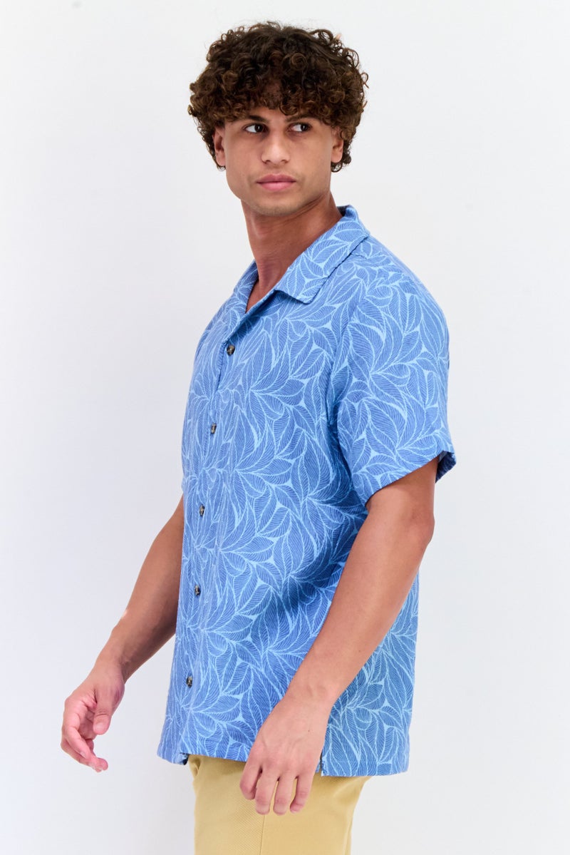 VINCE CAMUTO Men Regular Fit Floral Print Print Short Sleeves Casual Shirt, Multicolor  - Image 4