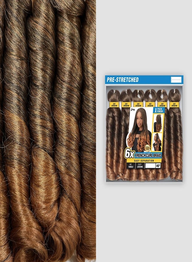 Zury Royal Zury Crochet Braids Hand Made French Curl Braid 6X (SOM BURGUNDY) - Image 5
