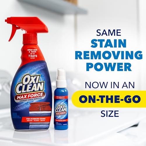 OxiClean Max Force Laundry Stain Remover Spray, Newborn & Baby Essentials, Travel & On-The-Go Stain Treater, 2 fl oz, 2PK - Image 2