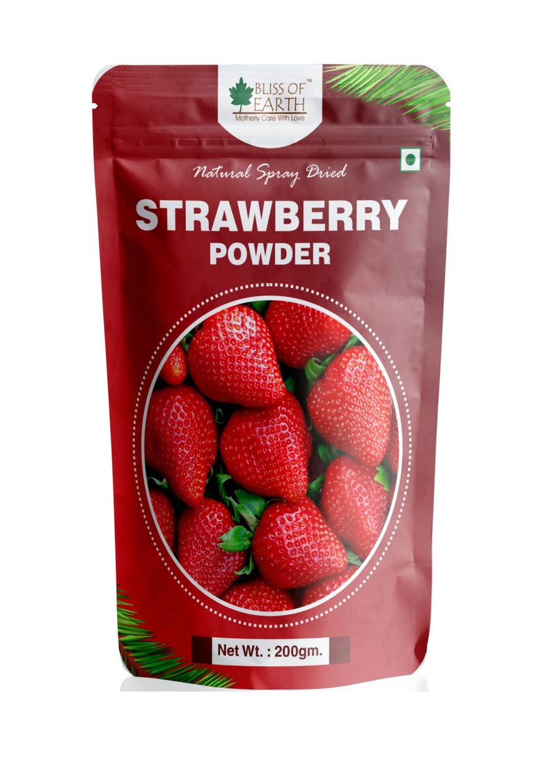 بليس اوف ايرث 200 جرام فراولة بودرة للحليب ميلك شيك كيك أطفال لوفينج ناتشورال سبراي مجفف - Image 1