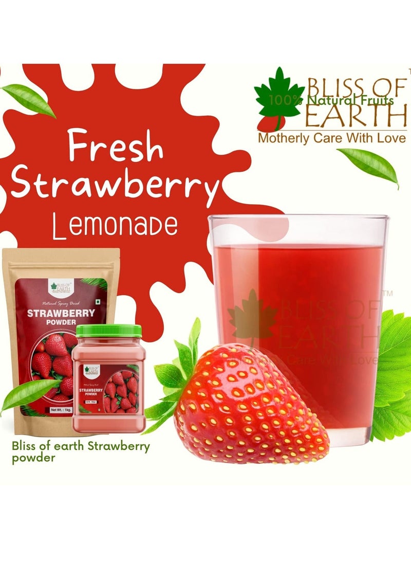 بليس اوف ايرث 200 جرام فراولة بودرة للحليب ميلك شيك كيك أطفال لوفينج ناتشورال سبراي مجفف - Image 2