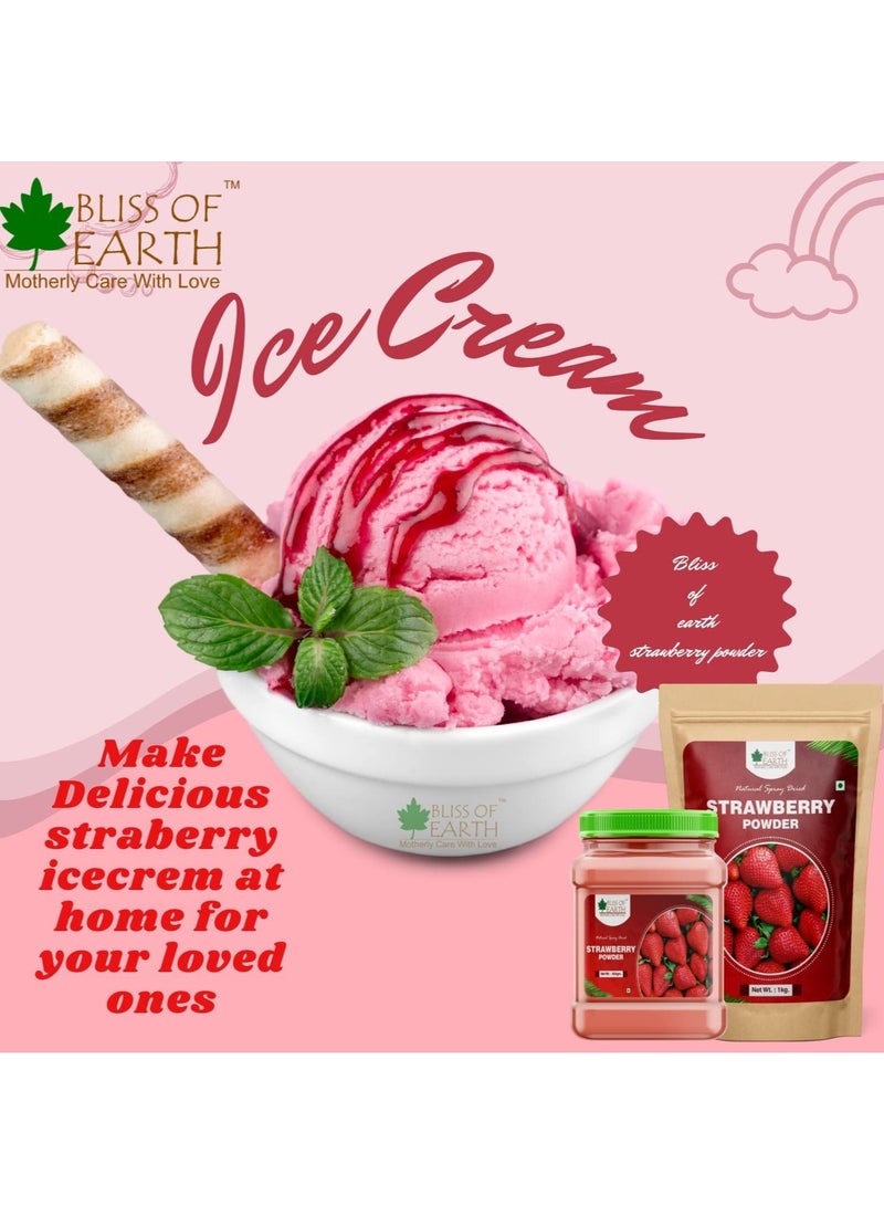 بليس اوف ايرث 200 جرام فراولة بودرة للحليب ميلك شيك كيك أطفال لوفينج ناتشورال سبراي مجفف - Image 4