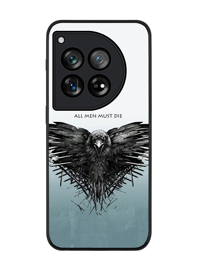 Stylizedd Rugged Black edge case for OnePlus 12R / OnePlus Ace 3 5G, Slim fit Case Flexible Rubber Edges Anti Drop TPU Gel Thin Cover - GOT All Men Must Die  - Image 1