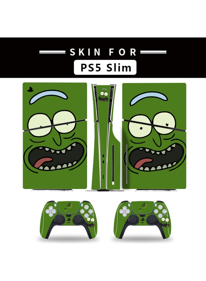 general PS5slim Game Console Sticker SLIM Protective Color Film Skin Stick Pain Sticker Digital CD-Rom Cartoon Film-Color:Ps5slim Optical Drive Version--013 - Image 3