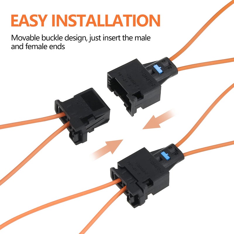 Mellbree 2Pcs Fiber Optic Loop Female And Male Fiber Optic Bypass Loop Adapter Connector Diagnostic Device Tool Compatible For Benz Audi Mercedes Bmw Vw Porsche Most Optical System - Image 2