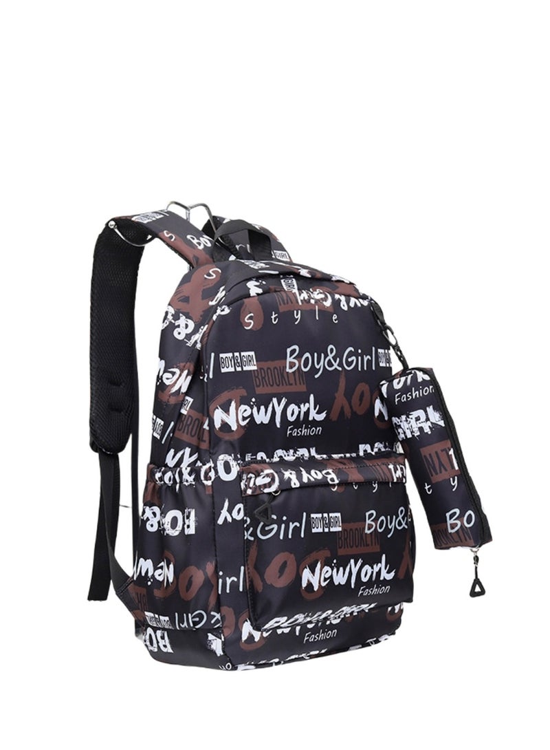 New York Fashion Fashionable Backpacks, Crossbody Bags, Student Schoolbags, Lightweight Schoolbags, Adjustable Shoulder Strap Schoolbags, Suitable for Students And Hobby Travelers. - Image 3