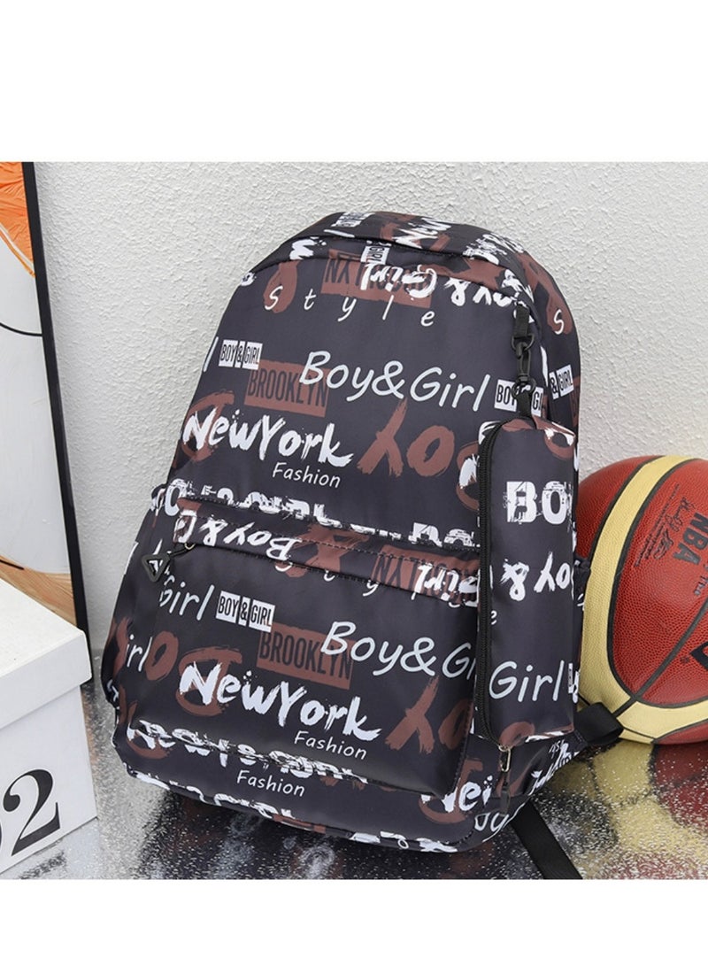 New York Fashion Fashionable Backpacks, Crossbody Bags, Student Schoolbags, Lightweight Schoolbags, Adjustable Shoulder Strap Schoolbags, Suitable for Students And Hobby Travelers. - Image 4
