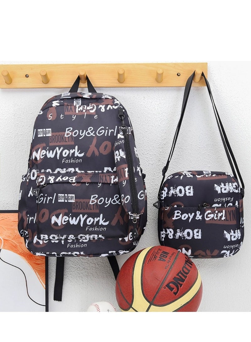 New York Fashion Fashionable Backpacks, Crossbody Bags, Student Schoolbags, Lightweight Schoolbags, Adjustable Shoulder Strap Schoolbags, Suitable for Students And Hobby Travelers. - Image 5