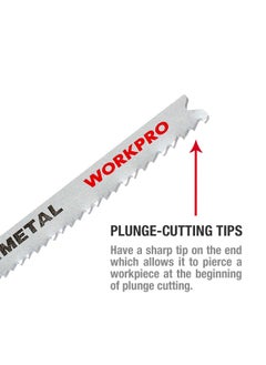 WORKPRO 25-piece T-Shank Jig Saw Blade Set with Storage Case Made with HCS HSS BIM Assorted Blades for Wood Plastic and Metal Cutting  - Image 4