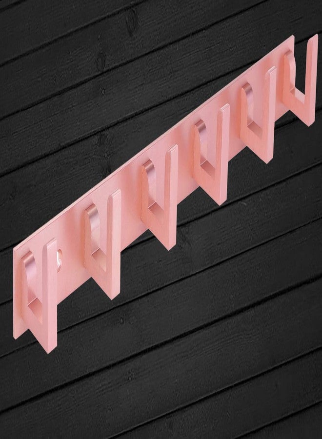 DOCOSS-Exclusive Extra Long 40 cm Rose -Gold 6 Pin Metal Bathroom Cloth Hooks Hanger Door Wall Robe Hooks Rail for Hanging Keys,Clothes,Towel (Set of 1, Rose-Gold) - Image 1