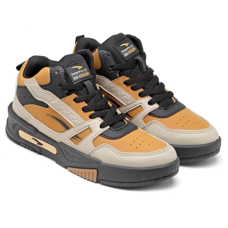 أسيان Beige Mustard Casual Sneakers for Men and Boys