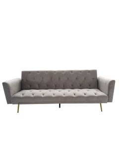 MAF furniture MAF Modern Office Fabric Linen-Like Velvet Sofa Chair Loveseat Square Handrail Sofa Beds Hotel Leisure Sofa Set Couch color - Grey  - Image 1
