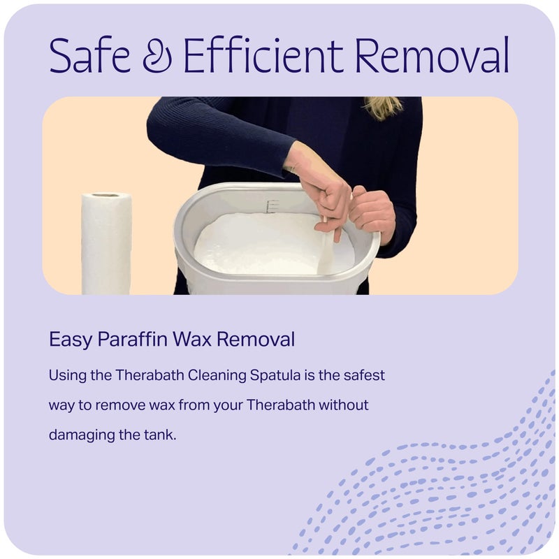 therabath ملعقة تنظيف ثيراباث - أداة حمام بارافين بلاستيكية - مرنة - فينيل أبيض - سهلة الاستخدام - لإزالة وتنظيف شمع البارافين - مصنوعة في الولايات المتحدة الأمريكية - Image 2