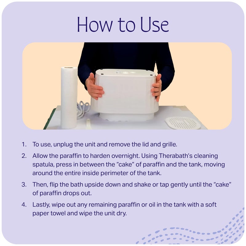 therabath ملعقة تنظيف ثيراباث - أداة حمام بارافين بلاستيكية - مرنة - فينيل أبيض - سهلة الاستخدام - لإزالة وتنظيف شمع البارافين - مصنوعة في الولايات المتحدة الأمريكية - Image 4