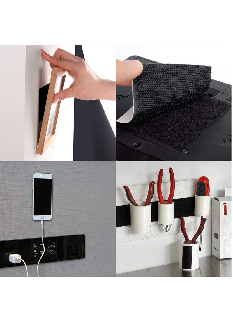 KASTWAVE - Heavy Duty Mounting Tape Double-Side Reclosable Hook Loop Strips Tape Sticky Fastener Waterproof Indoor Outdoor Use for Holds Picture Frame and Tools - Image 1