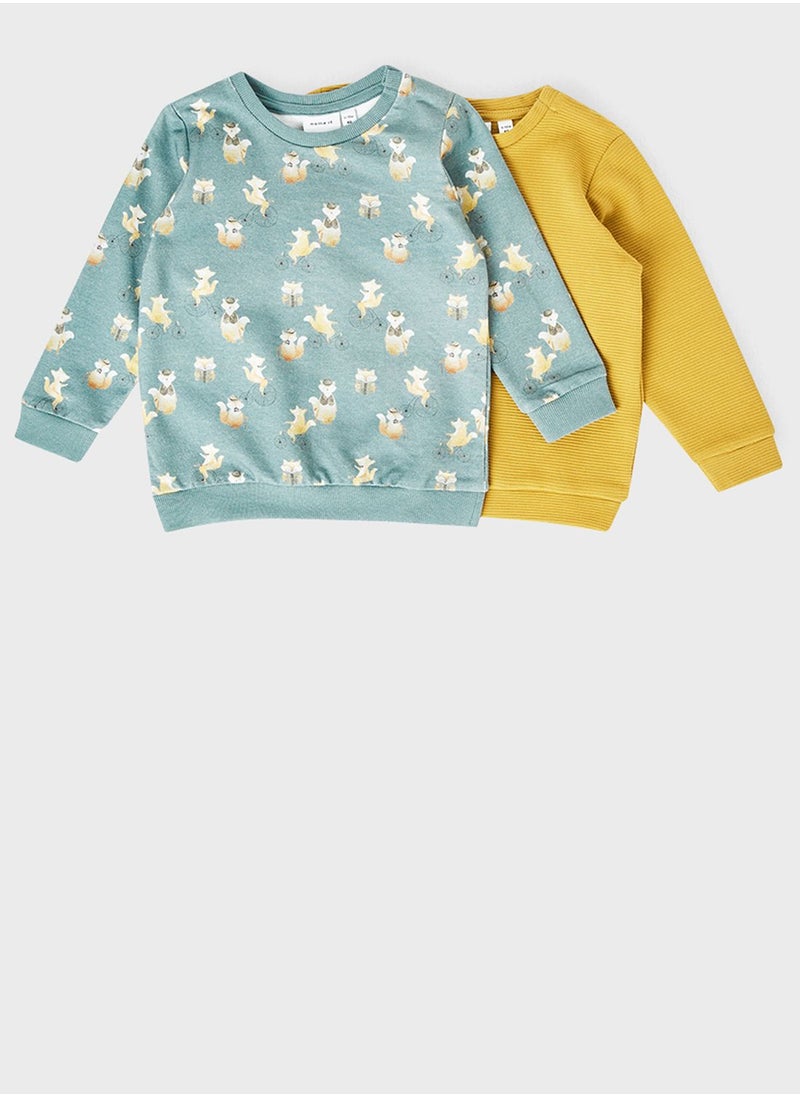NAME IT - Infant 2 Pack Long Sleeve Sweatshirt - Image 1