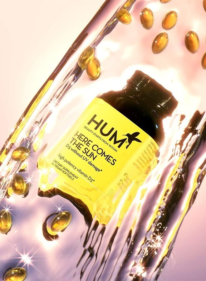 HUM Here Comes The Sun - Immune Supplement with Vitamin D & Calcium for a Healthy Immune System - Supports Radiant Skin, Mood + Bone Health (30 Softgels)  - Image 2