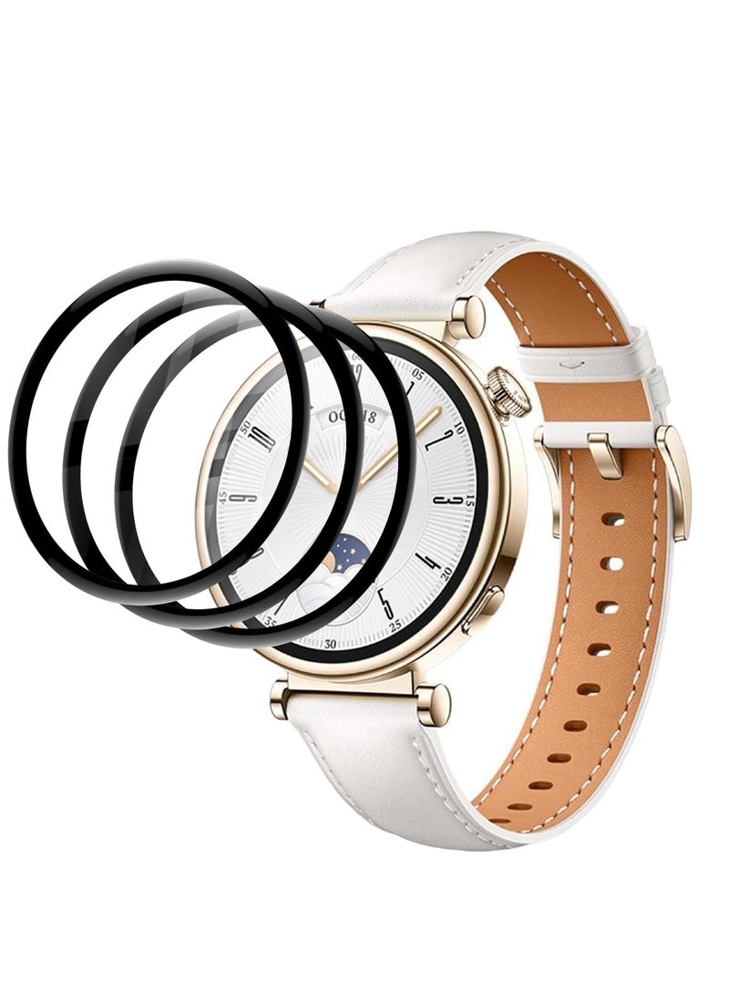 SYOSI   (3Pack) Screen Protector for Huawei Watch GT 4 41mm, 3D Curved Full Coverage PET Anti Scratch, High Transparency, Anti fingerprint, Bubble Free Flexible Protector - Image 1