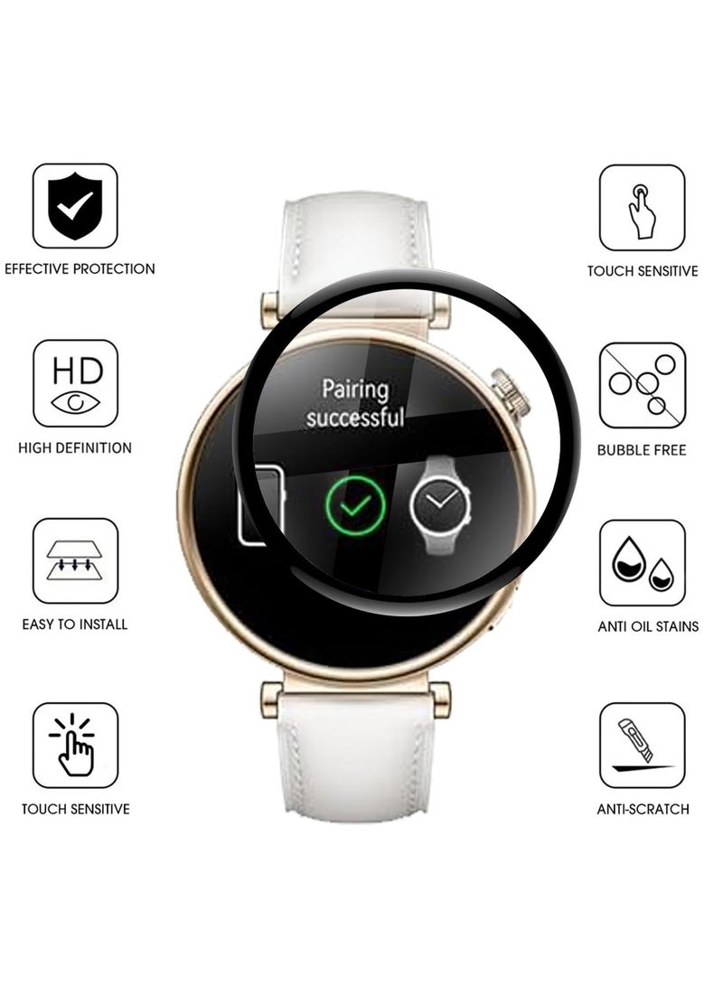 SYOSI   (3Pack) Screen Protector for Huawei Watch GT 4 41mm, 3D Curved Full Coverage PET Anti Scratch, High Transparency, Anti fingerprint, Bubble Free Flexible Protector - Image 2