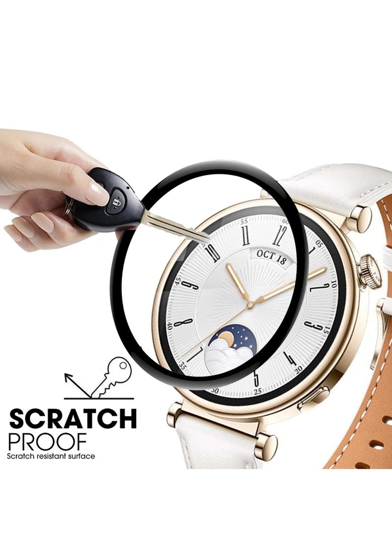 SYOSI   (3Pack) Screen Protector for Huawei Watch GT 4 41mm, 3D Curved Full Coverage PET Anti Scratch, High Transparency, Anti fingerprint, Bubble Free Flexible Protector - Image 3