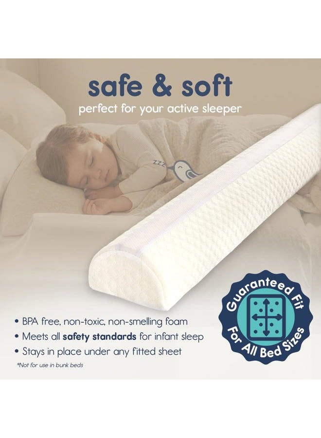 hiccapop [1-Pack] Toddler Bed Rail Bumper/Foam Safety Guard for Bed - Side Rail with Waterproof Cover - Pillow Pad for Toddlers, Kids - Image 2