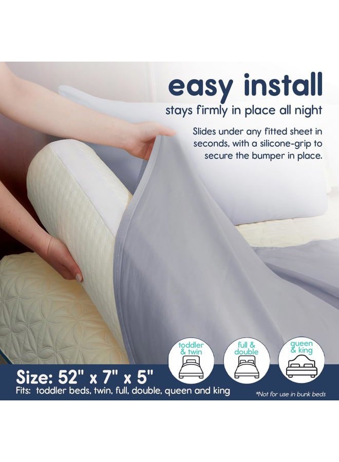 hiccapop [1-Pack] Toddler Bed Rail Bumper/Foam Safety Guard for Bed - Side Rail with Waterproof Cover - Pillow Pad for Toddlers, Kids - Image 4