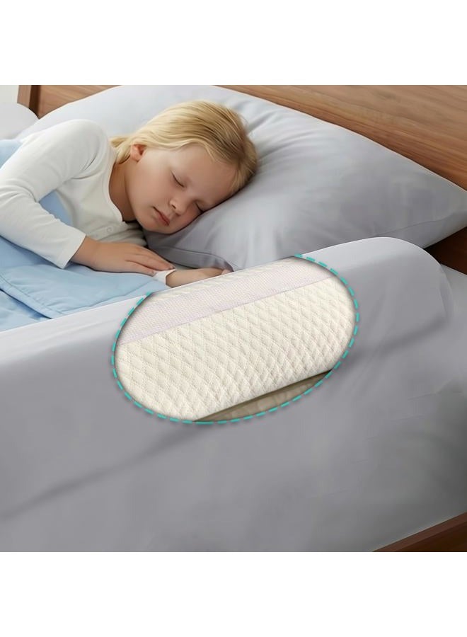 hiccapop [1-Pack] Toddler Bed Rail Bumper/Foam Safety Guard for Bed - Side Rail with Waterproof Cover - Pillow Pad for Toddlers, Kids - Image 1