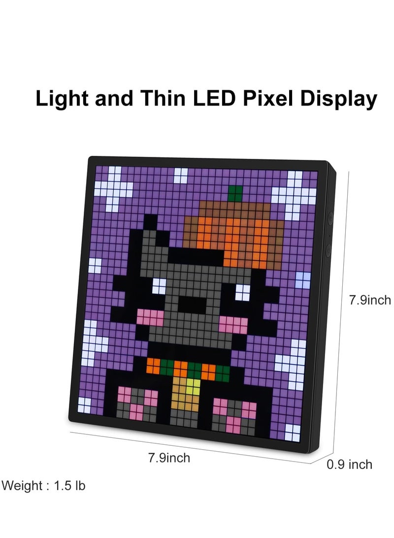 ماتريكس شاشة LED Pixel، لوحة فنية قابلة للبرمجة مقاس 16 × 16، التحكم في التطبيق، ساعة رقمية، ديكور الغرفة، شاشة Pixel Art، ملحقات ألعاب Pixel، إنشاء رسومات جرافيتي، رسوم متحركة - Image 2