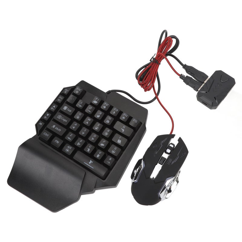 Gamwing One Handed Keyboard Mouse Converter Set 4 In 1 RGB Gaming Combo with Adjustable Phone Stand - Bluetooth Direct Connection for Mobile Game - Image 2