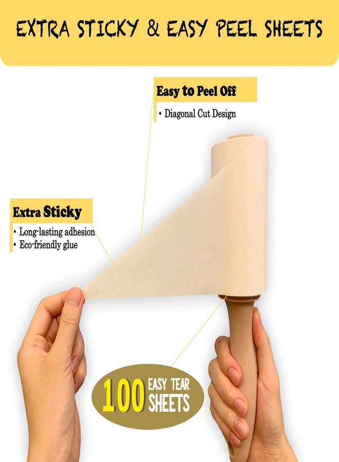 HapChron Extra Sticky Lint Roller Refills Only, Total 600 Easy Tear Sheets, Fits Most 3.9"-4" Standard Size Lint Roller with Inner Diameter at 1.5", Works Great On Pet Hair - Image 2