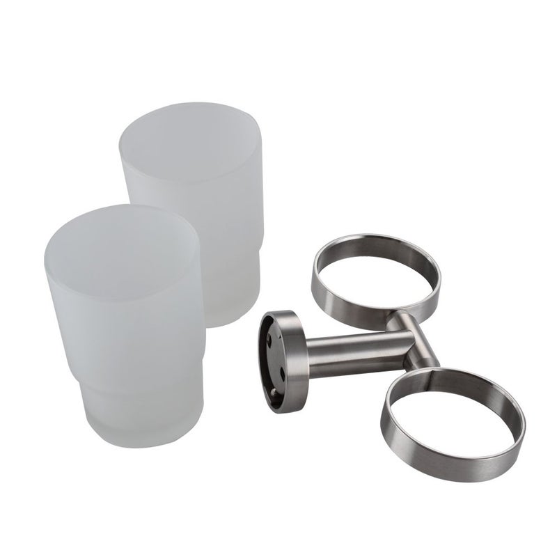 XVL Wall-Mounted Toothbrush Holder Double Holder, Brushed G1005 - Image 3