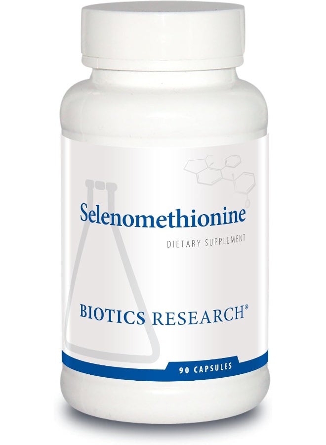 Biotics Research Selenomethionine – High Potency Selenium, Thyroid Gland Function, DNA Production, Cognitive Health, Potent Antioxidant. 90 Capsules - Image 1
