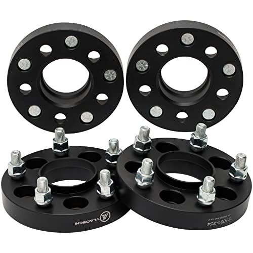 VLAOSCHI Black Forged 5x4.5 to 5x5 Hubcentric Wheel Adapters 1 Inch with 1/2" Studs Compatible with Jeep 5 Lug 5x114.3 to 5x127 for Wrangler Cherokee Liberty Comanche XJ KJ KK YJ TJ ZJ MJ - Pack of 4 - Image 1