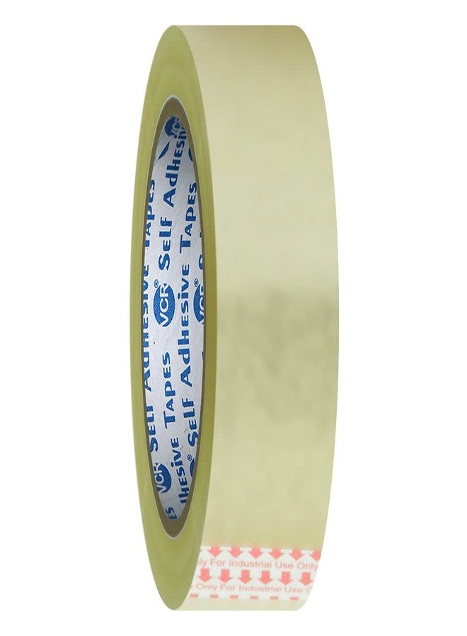 VCR Self Adhesive Transparent Cello Tape - 65 Meters in Length - 24mm / 1" Width - 6 Rolls Per Pack - BOPP Industrial Packaging Tape for E-Commerce Box Packing, Office and Home use - Image 5