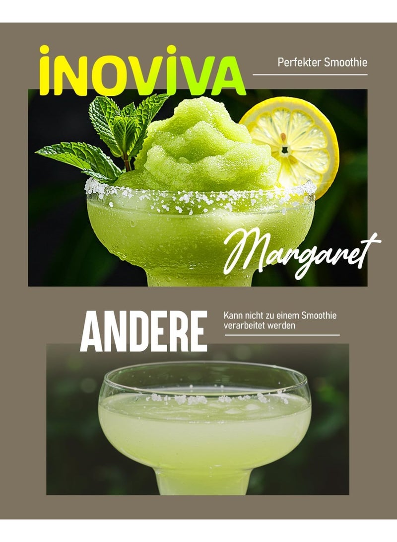 inoviva 2.6L Slush Machine, No Ice Required, Slushie for Home with Self-Cleaning, 5 Preset Modes, Slushies, Milkshakes, Frappés & Frozen Cocktails (Updated) - Image 3